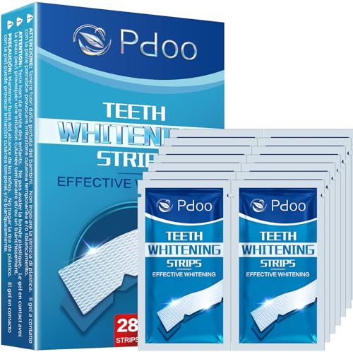 Bande Blanchiment Dentaire 28 Bandes - Blanchiment Dentaire sans Peroxyde - sans Sensibilité à la Douleur - Whitening Strips Efficace, Élimine Taches Café/Thé/Vin, Résultats Visibles Rapidement