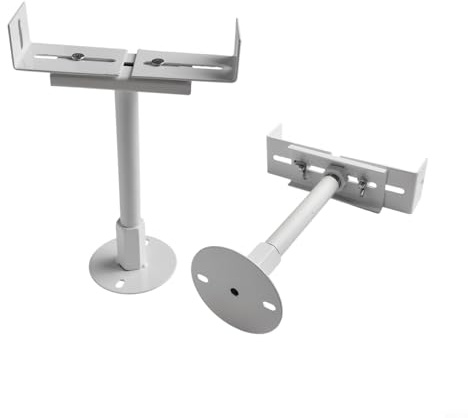 2 st kylarfästen i aluminium med höjdjustering, utformade för tillförlitligt golvstöd och salt dimmotstånd (justerbar 31–36 cm)