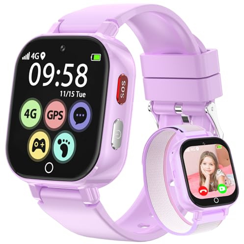 Alutoria Smartwatch Bambini-Orologio Bambina con 4G GPS