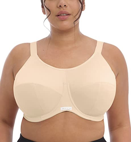 Elomi womens Full Coverage Sport Sports Bra, Beige, 34GG