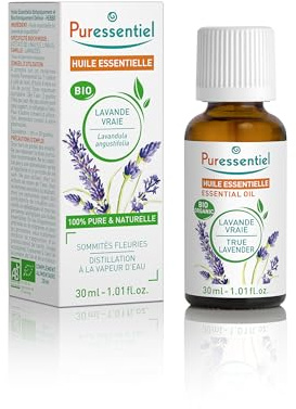 Puressentiel – Huile Essentielle Lavande vraie BIO – Contribue à la relaxation – 100% pure et naturelle – HEBDD – Lavandula angustifolia – 30 ml