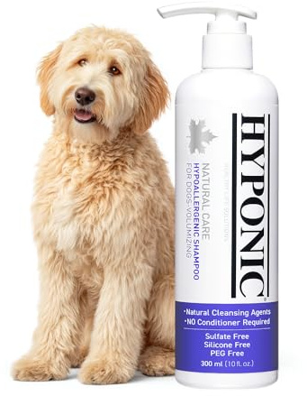 HYPONIC Hypoallergenes Erstklassige Hundeshampoo – Desodorierend, Gut Riechend, Empfindliche Haut, Entwirrendes Baumwollblüte Rosa ((volumengebend, 10,1 oz))