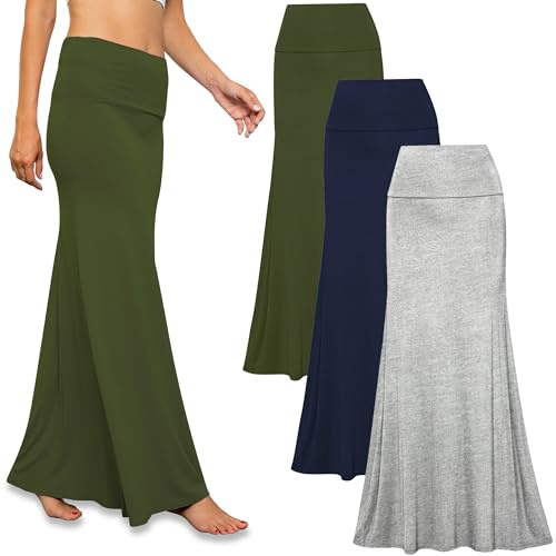 Free to Live Maxi-kjolar för kvinnor (paket med 3)