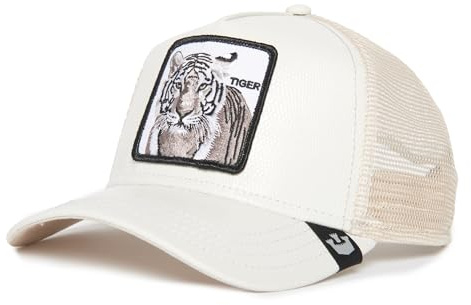 Goorin Bros. The Farm A-Frame Trucker-Kappe, Weiß (The Killer Tiger), Einheitsgröße