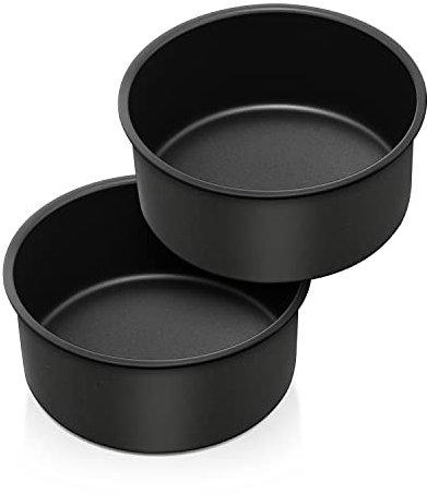 Homikit Backform Set, Edelstahl Rund Kuchenform Backformen 2er Set, 16 cm Kuchenbackform Set mit Antihaftbeschichtung für Backen, Gesund & Ungiftig, Einfach zu reinigen