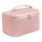 Zenovate Trousse Maquillage Femme Voyage, Grande Trousse de Toilette Femme Voyage, Sac à Cosmétiques Imperméable avec Brosse Compartiment, Trousse de Voyage en Cuir PU pour Femmes, Rose