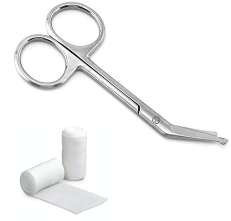 Ciseaux à bandages, ciseaux à bandages, ciseaux à gaze tout en acier, ciseaux médicaux, accessoires d'infirmière, ciseaux à ruban pour couper les bandages de stomie - Finitions de qualité supérieure -