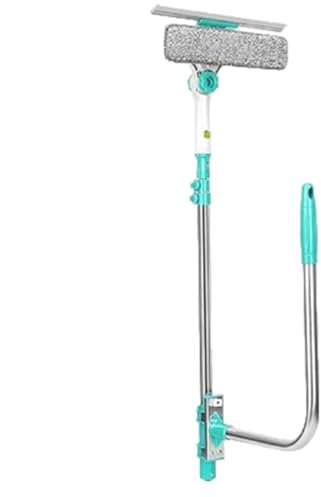 Escobilla de goma para ventana, escobilla de limpieza de vidrio, limpiador de vidrio, herramienta de limpieza de ventanas de ducha de microfibra, escobilla de puerta de vidrio que ahorra espacio con