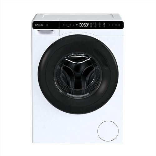 CANDY - Lave-Linge Hublot - Machine à Laver 5kg/1200 trs/min - Classe Énergétique A - 12 Programmes - WiFi+Bluetooth, Ecran Digital, Pack Hygiène - Blanc - 70 x 51 x 42 cm - Modèle CW50-BP12307U1-S