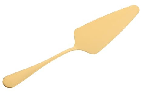 VICASKY Strumenti da forno spatola torta Crosta formaggio serrato scanalato acciaio pizza peel tagliatorte spatola per servire la pizza paletta per pizza strumento di cottura Golden