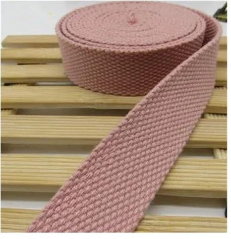 WEOKDFHA sadelgjord 5 meter 25 mm kanvas band bältesväska sadelgjord nylon ryggsäck band sömnadstillbehör (ljusrosa)