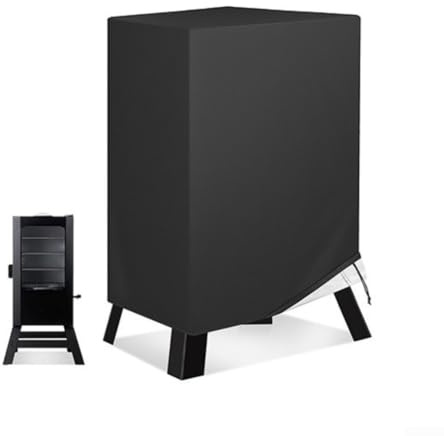 Cubierta de parrilla eléctrica Oxford 210D resistente al agua con revestimiento de vinilo, correas cortavientos y protección contra la intemperie para todas las estaciones para barbacoa vertical