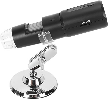 RASTKY Portable WiFi Microscope 1000X Magnification HD USB Microscope for Electronic Circuit Board, Scalp Observation with 8 LED Light Fill for Students, ABS Material