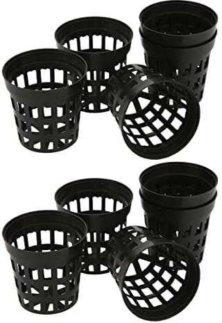 Pssopp Confezione da 10 Tazze di Rete Cestino per Piantare Vasi per Coltivazione Cestino per Piante Acquatiche in Plastica con Eccellente Drenaggio per Coltura Acquario Giardinaggio (Grande 52x5 cm)