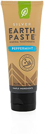 Redmond Earthpaste - Natural Non-Fluoride Toothpaste, 4 Ounce Tube (1 Pack, Peppermint)