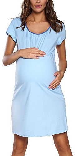 Italian Fashion IF Nattlinne För Kvinnor Födelse Omvårdnad Nattlinne Gravid Graviditet Sovkläder Gravidmode Med Hel Knapppanel Födelseskjorta För Gravida Kvinnor