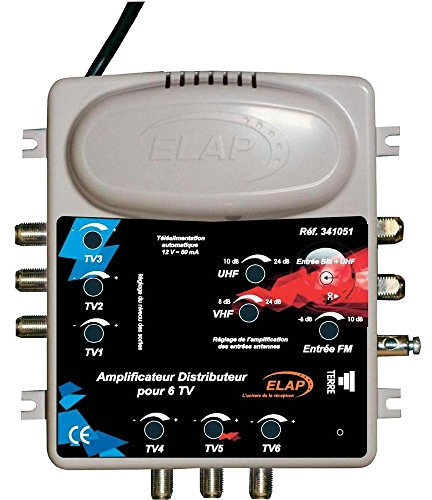 Elap Amplificateur TNT 2 entrées / 6 Sorties 341051