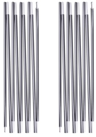 TRIWONDER Arceaux de Tente en Alliage d'Aluminium Poteaux de Tente 2 Pièces Tige de Support Barre Pliable Mât pour Camping Randonnée (4,31 m, Gris)
