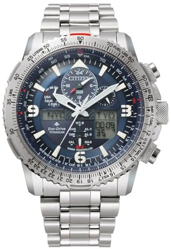 Citizen Herren Analog Quarz Uhr mit Titan Armband JY8100-80L