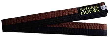 mmasport Cintura Karate Judo Aikido Taekwondo Belt per Arti Marziali in Cotone Basic (Marrone/Nera, 280.00)