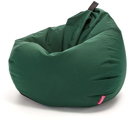 Ecopuf Oscar Outdoor - Pouf Poire, Sako, Fauteuil Coussin Moelleux avec Rembourrage -pour Enfants et Adultes - pour La Maison et à L'Extérieur - Polyester Durable, avec Poignée - 90x110cm - M14