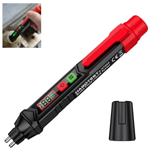 Nizirioo Bremsflüssigkeitstester Stift mit LCD-Bildschirm: Bremsflüssigkeit Diagnosetest Werkzeug, Universal Wassergehalt Tester für DOT3 DOT4 DOT-5.1