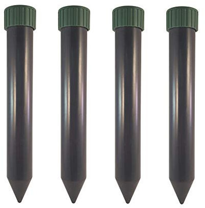 Sonic Repeller for Moles, Rodents, and Snakes – Ultrasonic Pest Control Device, Battery Powered (3 D Batteries), 400 Hz Frequency, Protects Up to 600 m² (4)