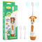 NELL&WELL Brosse à dents électrique pour enfants, 3 modes, minuterie de 2 minutes, IPX7, alimentée par piles avec 3 têtes de brosse souples pour enfants à partir de 3 ans