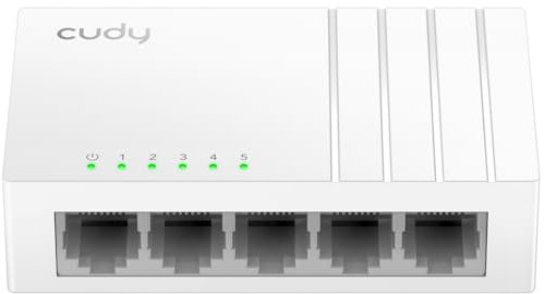 Cudy GS105U Commutateur Ethernet Gigabit 5 ports avec prise d'alimentation USB-C Boîtier en plastique non blindé Plug & Play Sans ventilateur non géré