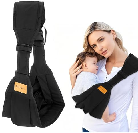 Porte Bebe Echarpe De Portage Bebe, BandoulièRe RéGlable, Portable Echarpe de Portage Bebe, Porte-BéBé LatéRal, Ceinture Porte Bebe, Porte-BéBé Nouveau-Né Nourrissons Jusqu'à 20 Kg (Noir)