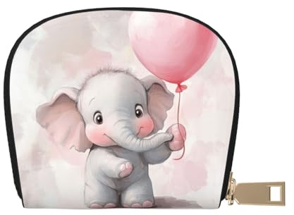 DFJMASFKOL Elephant Leather Bag Balloon Wallet Baby Elephant Card Pack New Parents - Pediatrician and Pharmacy Cards 9X11CM