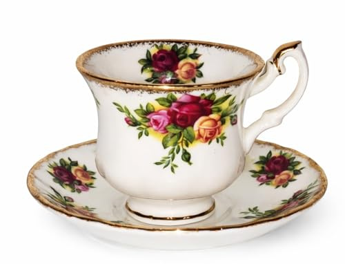 Miniatur-Tasse mit Untertasse – Royal Albert – Old Country Roses