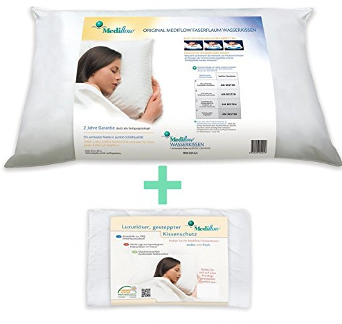 Mediflow 5001 Original Oreiller d'eau Combipack avec Housse 40x80 - 40x80