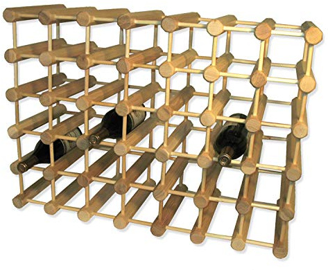 J.K. Adams Wood Modular Wine Rack, Stackable Storage Holder, 40 Bottles