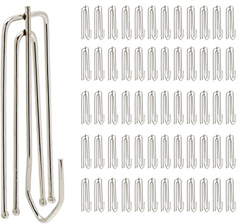 Vorhanghaken, 304 Edelstahl, 4 Zinken, Faltenhaken, 60 Stück.