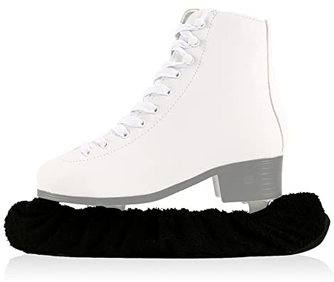 TUYUU Ice Skate Guards,Skate Guards for Hockey Skates,Figure Skates and Ice Skates.Ice Skate Blade Covers for Toddler Kids Youth Adults-Men Women Boys Girls.Skate Guards Figure Skating (Black, Large)
