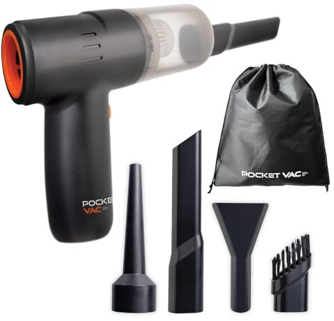 Pocket Vac Handheld Vacuum Compact Wireless Vacuum Cleaner, Lightweight Hand Held Vacuuming for Home Kitchen Car Corner Upholstery Pet Hair Dust Crumbs Cleaning