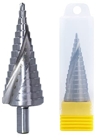 AIMEKE® Broca Escalonada, 15 Niveles Fresas para Metal HSS Titanio, 4-32 mm Vástago Hexagonal Brocas para Madera y Metal