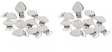 2 juegos de 10 piezas para sujetar chupetes con clip para correa de costura, manualidades, 25 mm