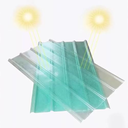 1.2mm FRP-Tageslichtplatte,Regenfest und Schalldicht Dachpaneele,Wellplatten Wandblech Dachblech Verkleidungspaneele,für Dächer,Carports,Terrassen,Balkon,Inkl Schrauben (0.9x1.4m/35x55in)