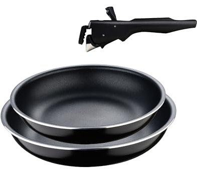 Set de 2 Sartenes de Ø24Ø28cm en aluminio prensado Black Click&Cook San Ignacio
