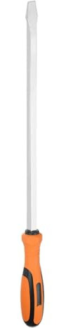 HARFINGTON Slotted Screwdriver SL13 SL13 22 Extra Long 15 Square Shank CR-V Flat Head Screwdrivers with Striking Cap for Industry and Automobile Repair
