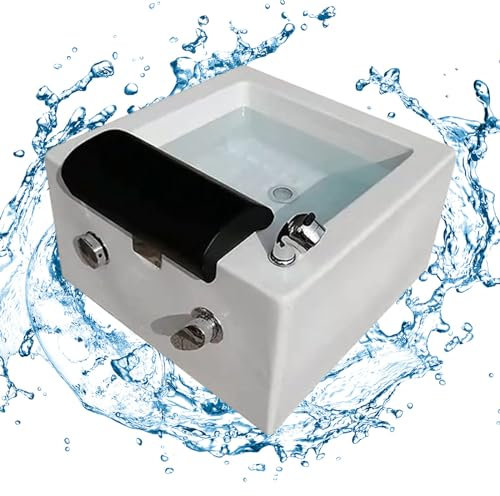 pealiritansemen Acrylic Massage Foot Bath, Colorful Lamp Foot Bath, Pedicure Foot Spa, Square Foot bath For Beauty Salons, Nail Salons, Health Centers, Hotels, Sauna Club