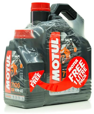 Motul Oil & Lubricant 7100 10w40 4T 100% Synthetic (4L+1L Free)