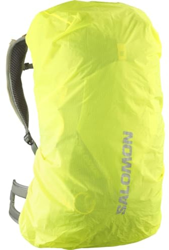 Salomon Rain Cover Medium Housse de Sac Ultra-légère et imperméable, Ajustement réglable pour Les Sacs de 25 à 40 litres, Protection Contre Les intempéries Jaune Vif, Conception réfléchissante