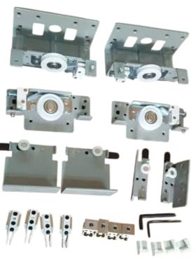 Kit Sistema Scorrevole per Armadio a Ante Sovrapposte – Completo di Carrelli, Guide e Accessori (Kit Scorrevole 2 Ante + Binari 150 cm)