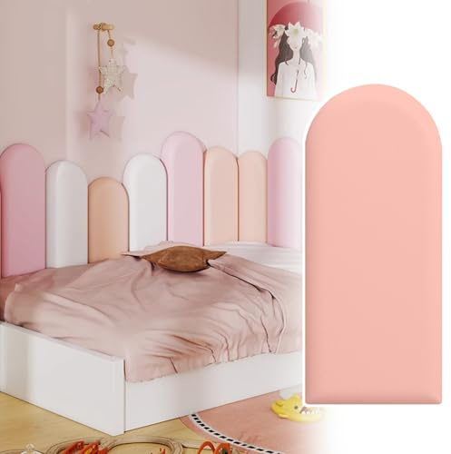Kollisionsskydd Vadderade Väggpaneler For Barn Självhäftande 3D Väggdekaler Mjuk Förpackning, Barnkammare Väggpaneler Klädd Sänggavel Väggklistermärken(Pink,20cmx40cm-1pc)
