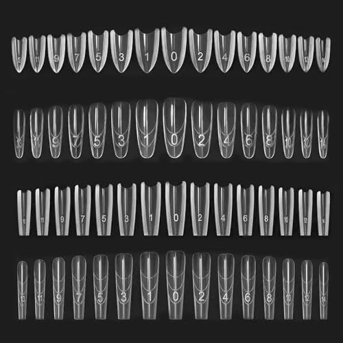 Faux Ongles En Gel Formes Sandwich, 480 Pièces Manucure Translucide Pour Création,capsules Ongle, Faux Ongles En Acrylique À Couverture Totale Pour Extensions French Manucure Et Nail Arts