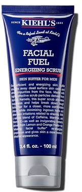 KIEHL'S Facial Fuel Scrub, 100 ml, effizientes Gesichtspeeling für Männer, glättend, exfolierend und belebend, mit Koffein und Aprikosenkernen