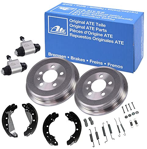 ORIGINAL ATE 2x Bremstrommel Ø200 + Bremsbacken + Zubehör + Bremsradzylinder Hinten
